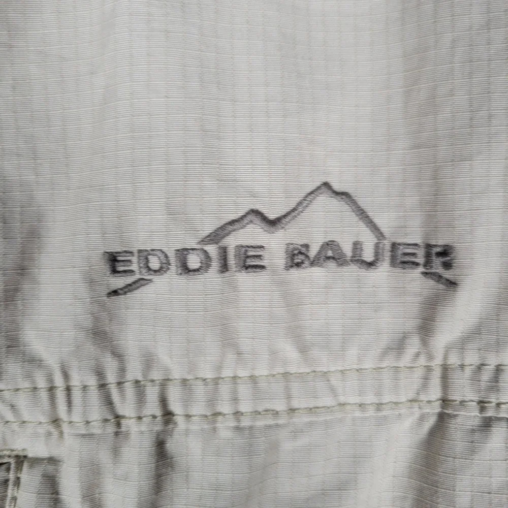 Eddie Bauer Utility Vest Mens TXL Beige Ripstop Multi-Pocket Gorpcore Fishing - Picture 5 of 9